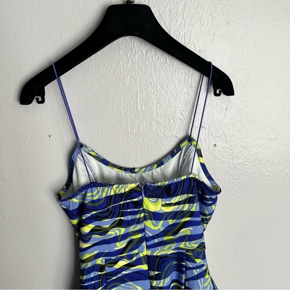 PrettyLittleThing Blue Zebra Print Strappy Corset Bodycon Dress - Picture 9 of 16